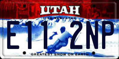 UT license plate E112NP