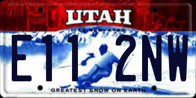 UT license plate E112NW