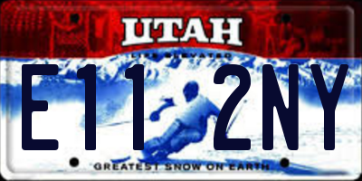 UT license plate E112NY