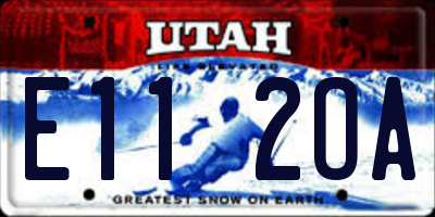 UT license plate E112OA