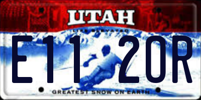 UT license plate E112OR
