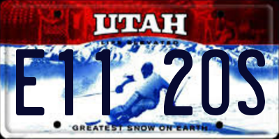 UT license plate E112OS