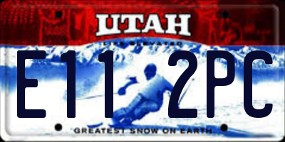 UT license plate E112PC