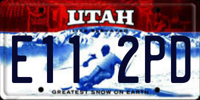 UT license plate E112PD