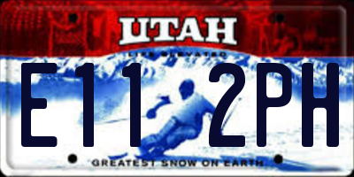 UT license plate E112PH