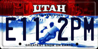 UT license plate E112PM