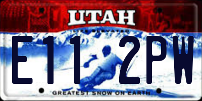 UT license plate E112PW