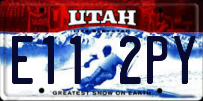 UT license plate E112PY