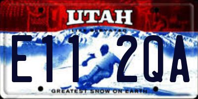 UT license plate E112QA