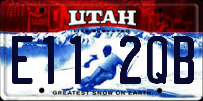 UT license plate E112QB