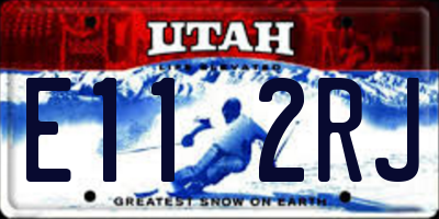UT license plate E112RJ