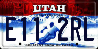 UT license plate E112RL
