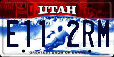 UT license plate E112RM