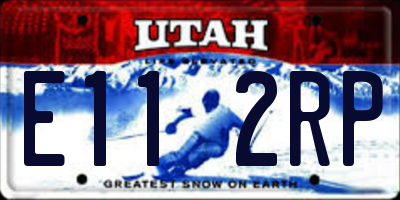 UT license plate E112RP