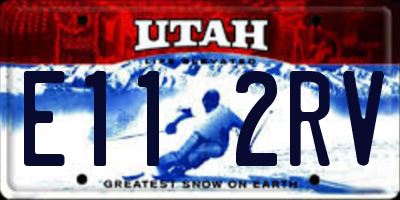 UT license plate E112RV