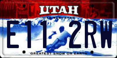UT license plate E112RW