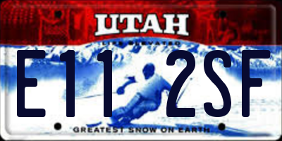 UT license plate E112SF