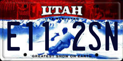 UT license plate E112SN