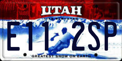 UT license plate E112SP