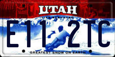 UT license plate E112TC