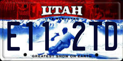 UT license plate E112TD