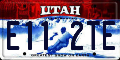 UT license plate E112TE