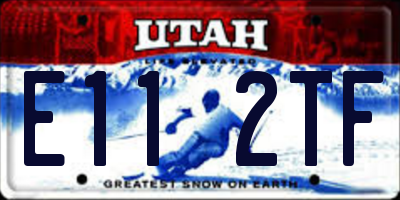 UT license plate E112TF