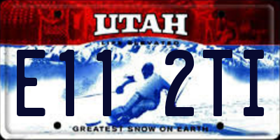 UT license plate E112TI