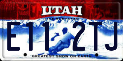 UT license plate E112TJ