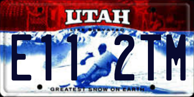 UT license plate E112TM