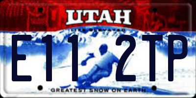 UT license plate E112TP