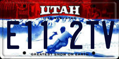UT license plate E112TV