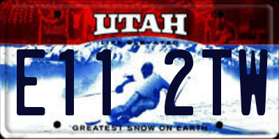 UT license plate E112TW