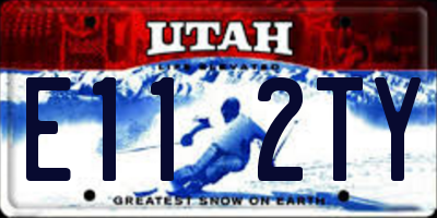 UT license plate E112TY