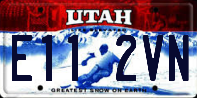 UT license plate E112VN