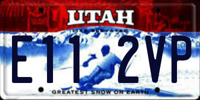UT license plate E112VP