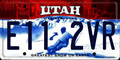 UT license plate E112VR