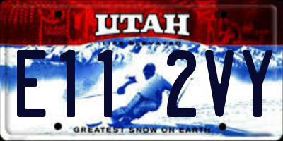 UT license plate E112VY