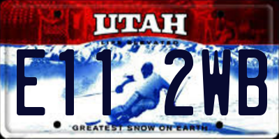 UT license plate E112WB