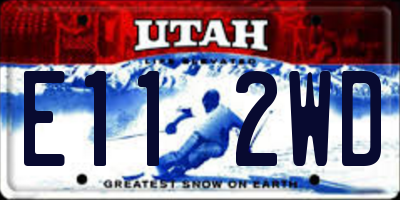UT license plate E112WD