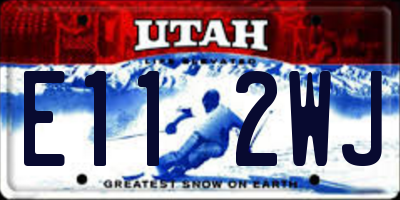 UT license plate E112WJ