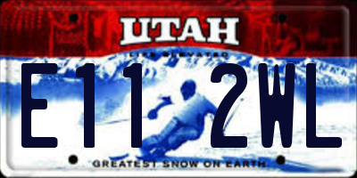 UT license plate E112WL