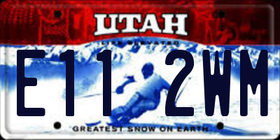 UT license plate E112WM