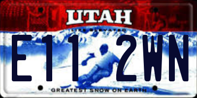 UT license plate E112WN