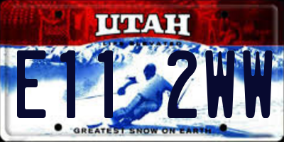 UT license plate E112WW