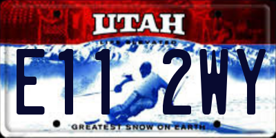 UT license plate E112WY