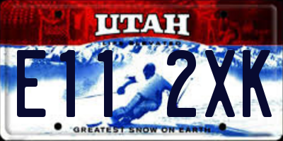 UT license plate E112XK