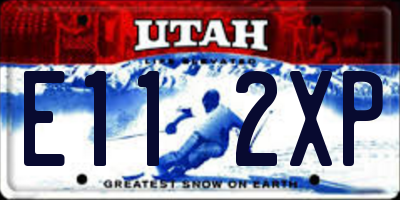 UT license plate E112XP