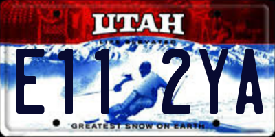 UT license plate E112YA