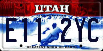 UT license plate E112YC